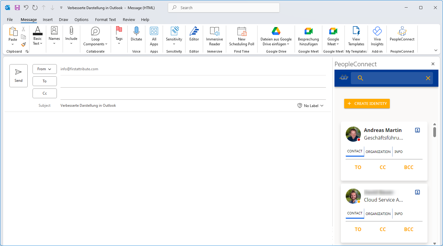 PeopleConnect 2.2 as Outlook Plugin