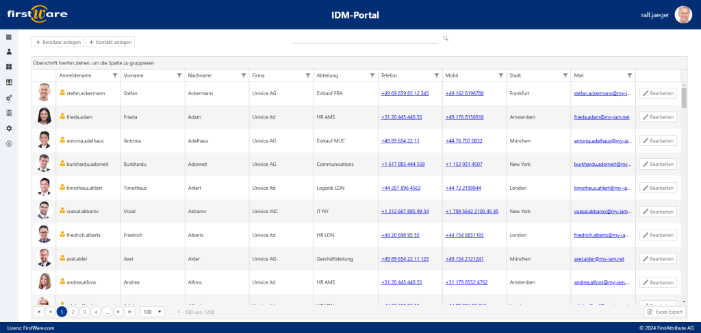 FirstWare IDM-Portal - IAM-Lösung der FirstAttribute